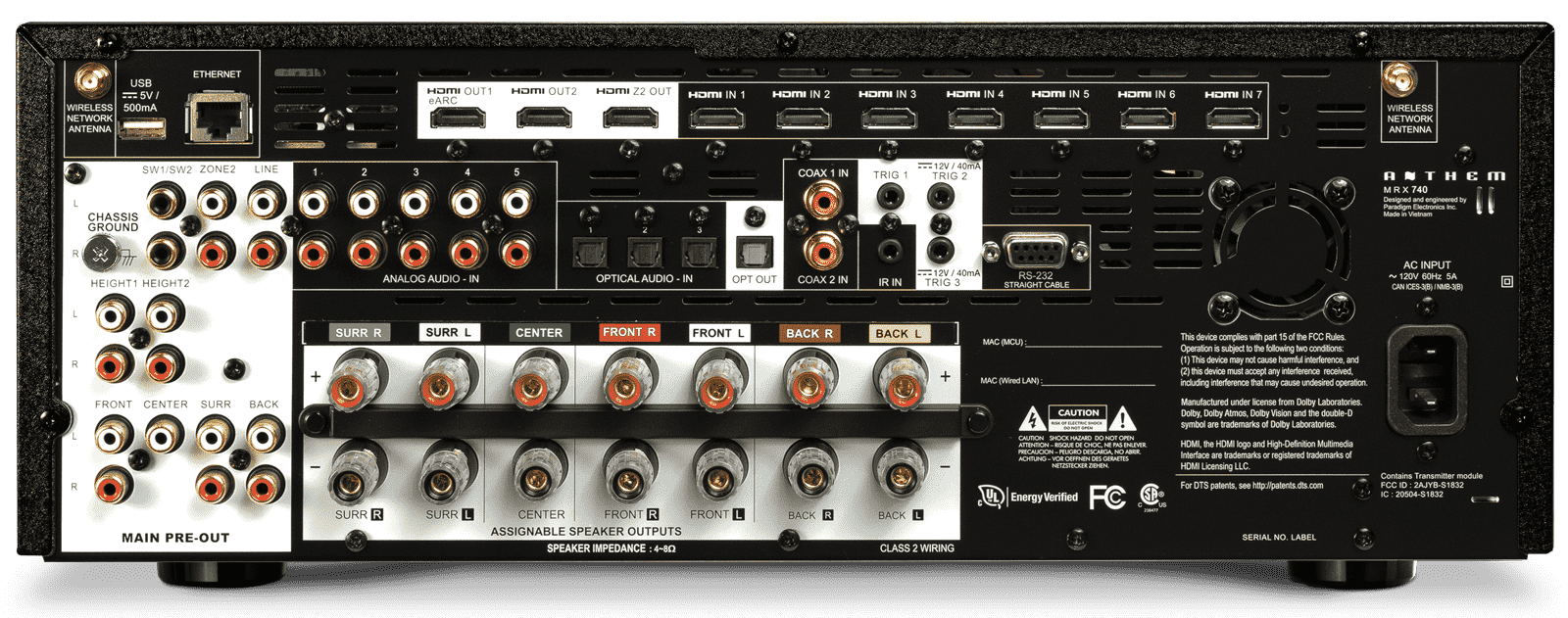 AV receiver Anthem MRX 740 8K