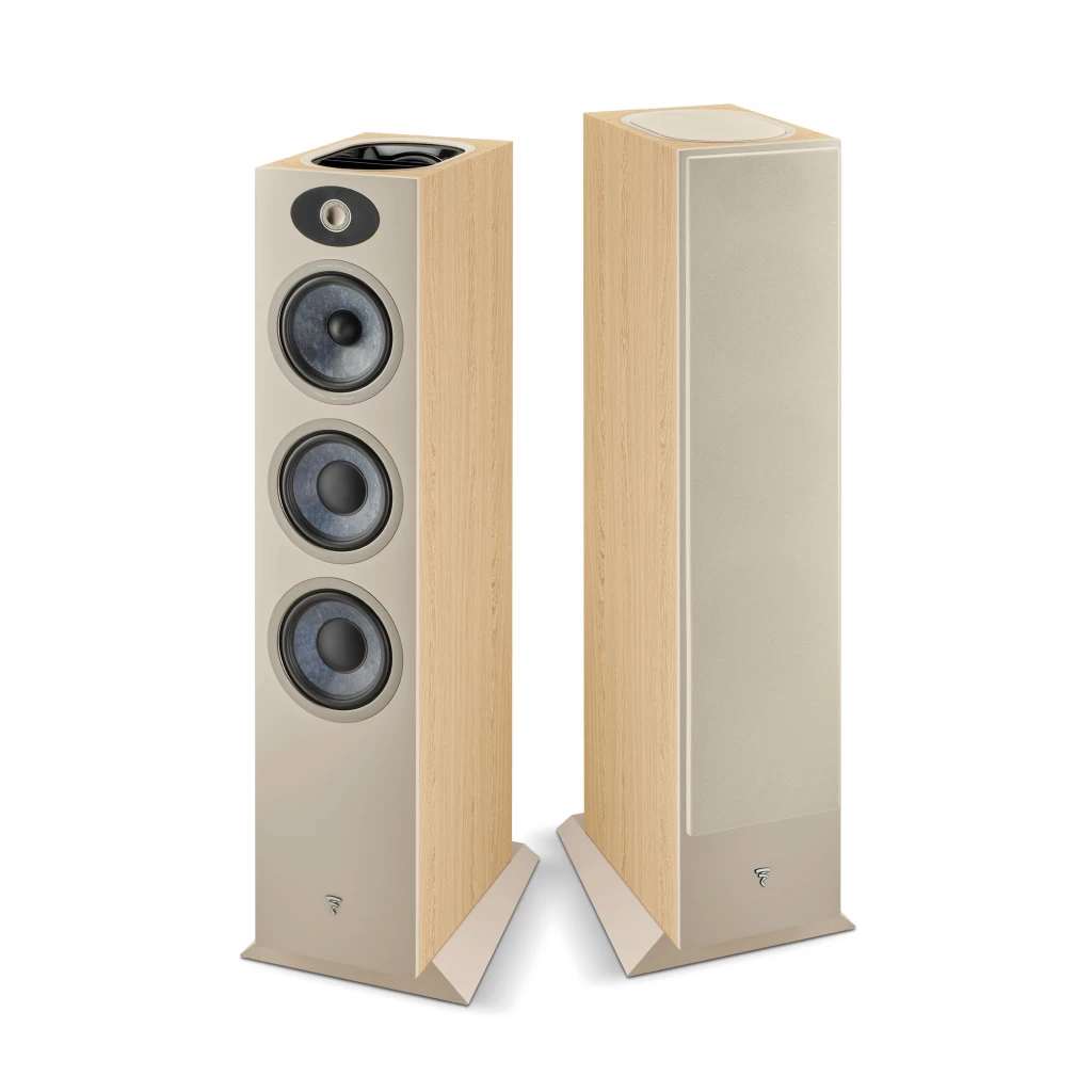 Stĺpový reproduktor s Dolby Atmos Theva N°3-D svetlé drevo