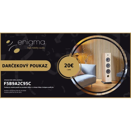 Darčekový poukaz Enigma Audio v hodnote 20€