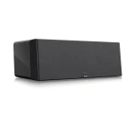 Black rectangular soundbar with fabric front and a small SVS logo at the bottom center.