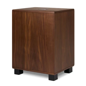rel-classic-99-orech - Enigma High Fidelity Audio Tall wooden wooden cabinet on black block legs, with a smooth brown finish and subtle grain pattern
