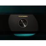 Marantz logo above a circular brushed metal dial labeled Zone with numbers 1–4 on a dark panel