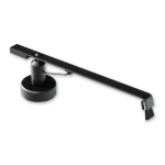 Long black adjustable cleaning brush with a small bristle brush at the tip and a round base for support, designed to sweep dust from flat surfaces.